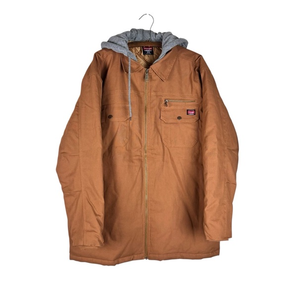 Wrangler Other - Wrangler NEW Workwear Hooded Shirt Jacket Relaxed Fit SZ XL